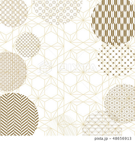Geometric pattern in Japanese background.  48656913