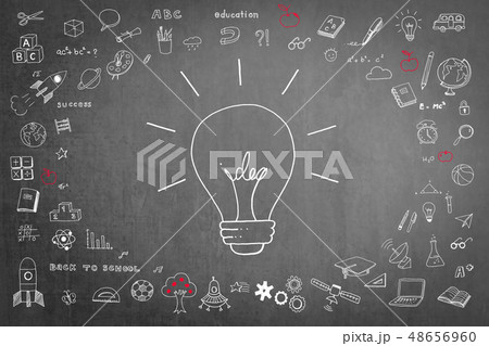 Idea light bulb doodle creative thinking education Idea light bulb doodle creative thinking education 48656960