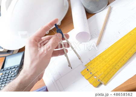 Construction plans and tools 48658562