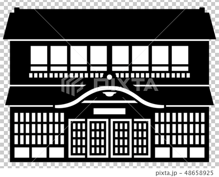 温泉　旅館　銭湯　広告イラスト 48658925