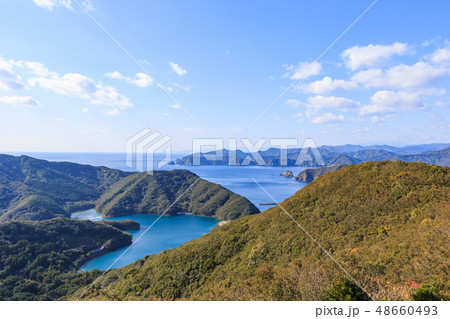 ハートの入り江が見える見江島展望台 三重県南伊勢町 ハートの入り江が見える見江島展望台 三重県南伊勢町 48660493