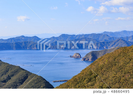 ハートの入り江が見える見江島展望台 三重県南伊勢町 ハートの入り江が見える見江島展望台 三重県南伊勢町 48660495