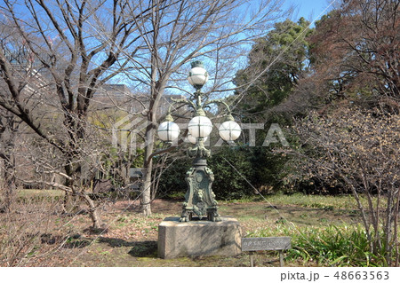 皇居東御苑 皇居正門石橋旧飾電燈　　 48663563