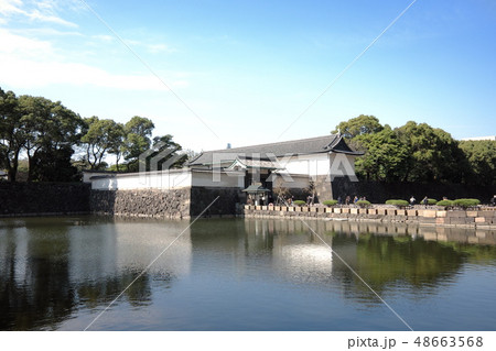 皇居東御苑 大手門 内堀 48663568