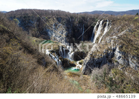 Waterfalls in Plitvice Lakes National Park 48665139