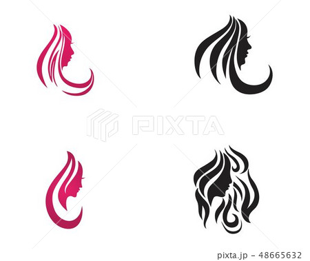 Hair and face salon logo vector templates 48665632