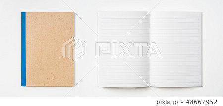 color kraft notebook on white background color kraft notebook on white background 48667952
