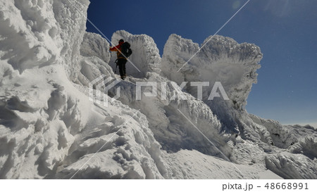 大雪山の奥座敷・冬のトムラウシ山エビの尻尾 大雪山の奥座敷・冬のトムラウシ山エビの尻尾 48668991