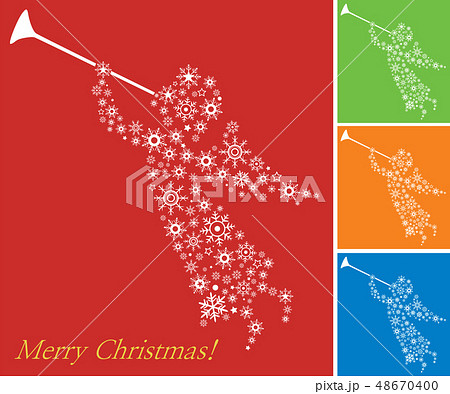 クリスマス クリスマスカード 天使 48670400