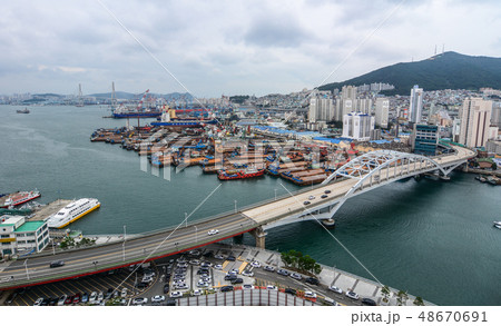 Aerial view of Busan, South Korea 48670691