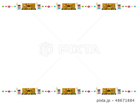 フレーム素材 端午の節句2テクのイラスト素材
