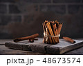 Cinnamon on the table 48673574