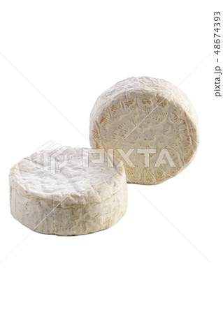 Brie cheese isolated on white 48674393