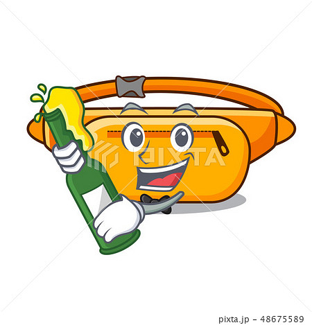 With beer waist bag isolated in the cartoon 48675589