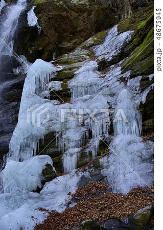 奥秩父大滝栃本の氷結する大除沢不動滝 48675945
