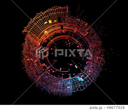 Concept Design Abstract Architecture or HUD Element or Space Station 48677026