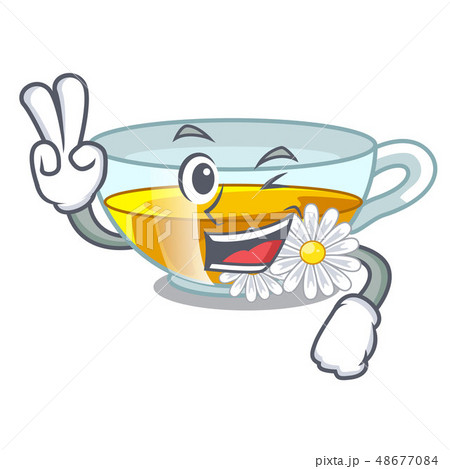 Two finger chamomile tea in the character bottles 48677084