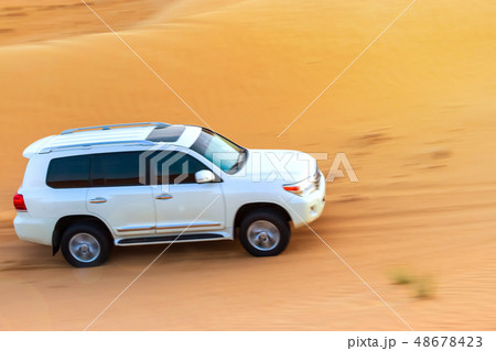 Offroad arabian desert safari in Dubai, UAE. Dune 48678423