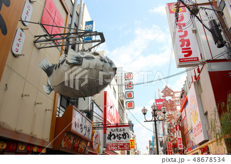 道頓堀商店街の街並み 48678534
