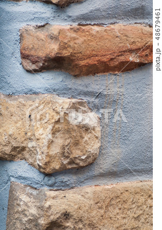 Closeup of old stoned wall texture Closeup of old stoned wall texture 48679461