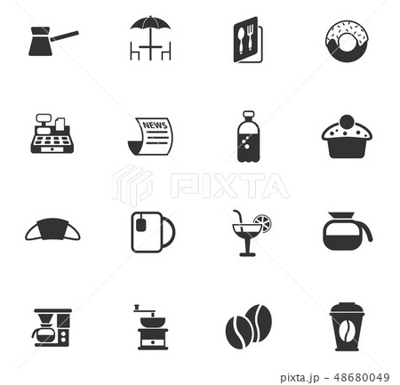 cafe icon set 48680049
