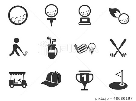 golf icon set 48680197