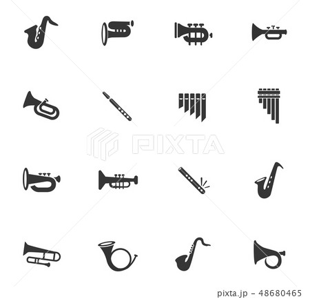 wind instruments icon set 48680465