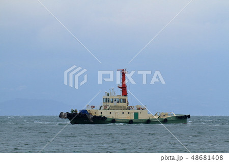 大牟田市　三池港　タグボート、 48681408
