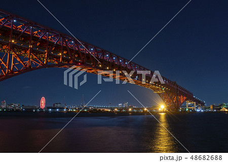 【大阪港】港大橋の夜景 48682688