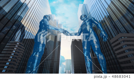merger and acquisition business concept, join 48683041