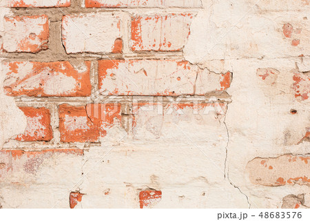 Brick texture with scratches and cracks 48683576