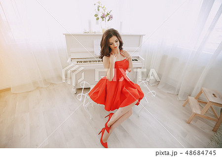 lady with piano lady with piano 48684745