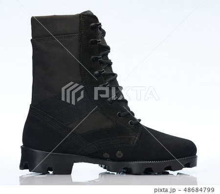Black military shoe Black military shoe 48684799