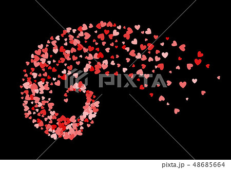 Abstract decoration vortex of hearts 48685664