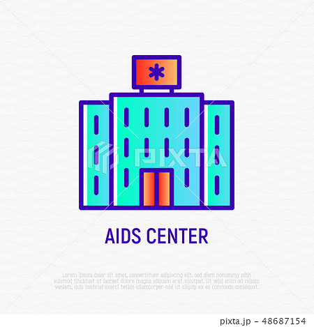AIDs center thin line icon AIDs center thin line icon 48687154