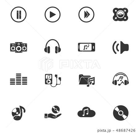 digital music icon set digital music icon set 48687426