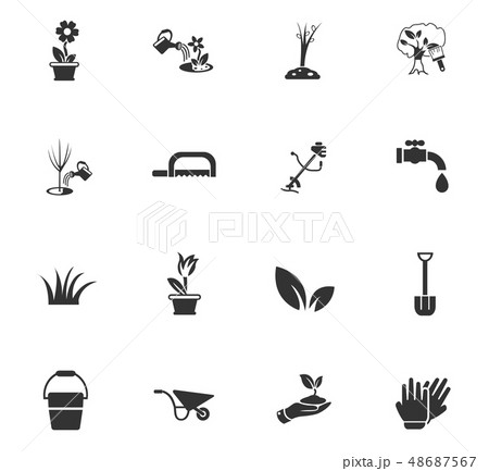 landscape design icon set landscape design icon set 48687567