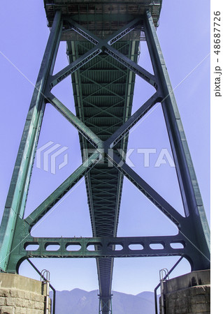 Lions Gate Bridge from the buttom Vancouver Lions Gate Bridge from the buttom Vancouver 48687726