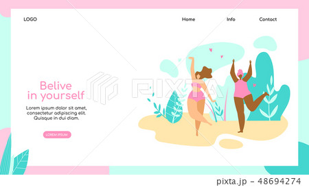 Plus Size Multiracial Women Enjoy Life on Nature Plus Size Multiracial Women Enjoy Life on Nature 48694274