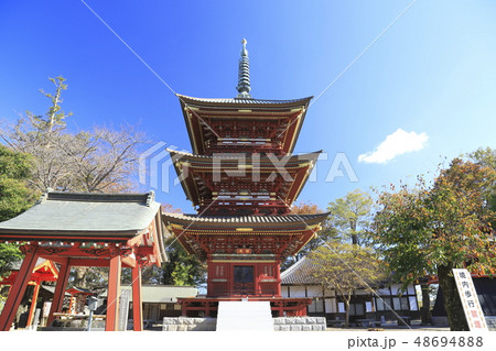 板橋不動尊　三重塔　茨城県つくばみらい市 48694888