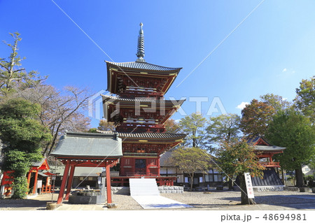 板橋不動尊　三重塔　茨城県つくばみらい市 48694981