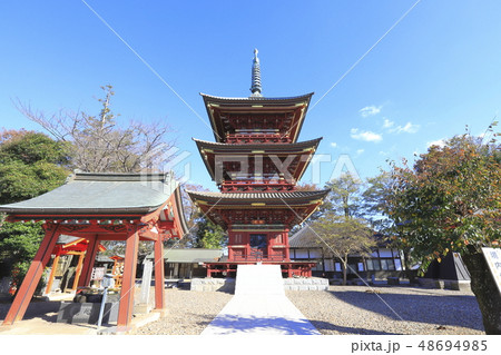 板橋不動尊　三重塔　茨城県つくばみらい市 48694985