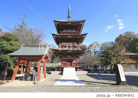 板橋不動尊　三重塔　茨城県つくばみらい市 48694991