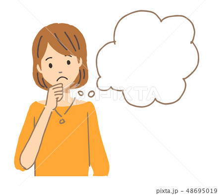 考える女性 48695019