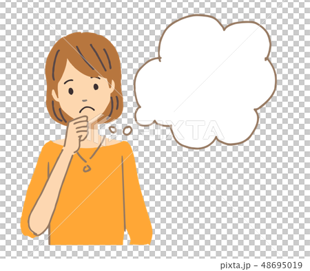 考える女性 48695019