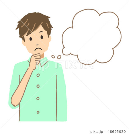 考える男性 48695020