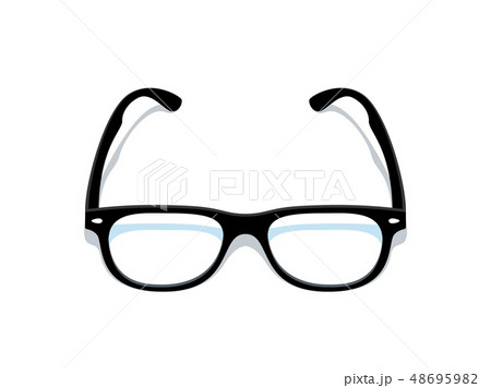 Black glasses. Eyeglasses frame silhouette,...のイラスト素材