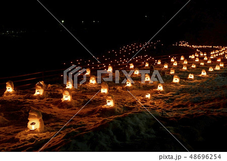 日光市湯西川のミニかまくらライトアップ 日光市湯西川のミニかまくらライトアップ 48696254