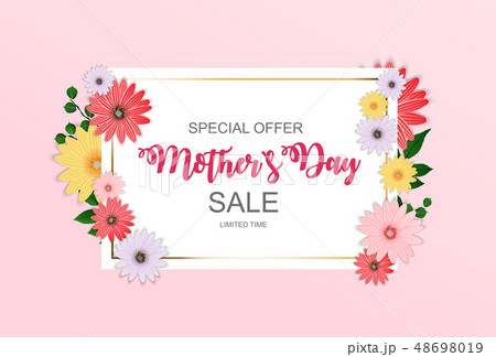 Happy Mother`s Day Cute Sale Background with 48698019