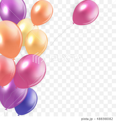 Glossy Happy Birthday Concept with Balloons 48698082